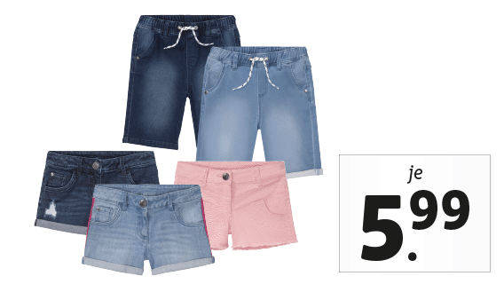 Mädchen Shorts/Buben Denim-Bermudas