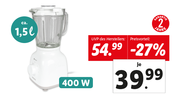 Philips Standmixer „Pro Blend 4 HR2105/00“