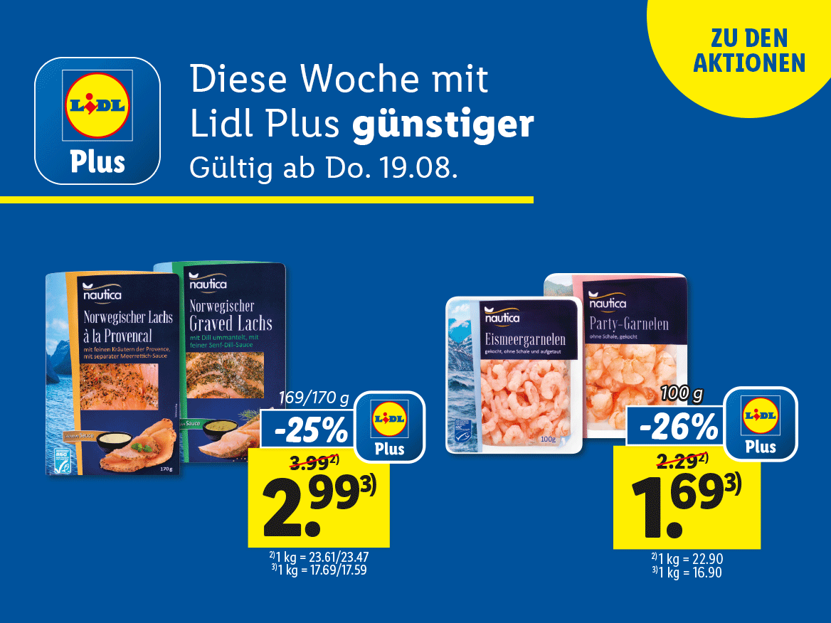 Mit Lidl Plus günstiger