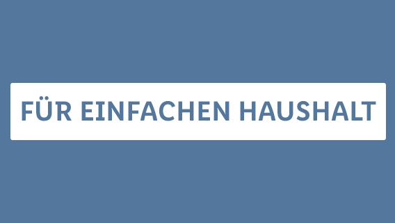 Für einfachen Haushalt