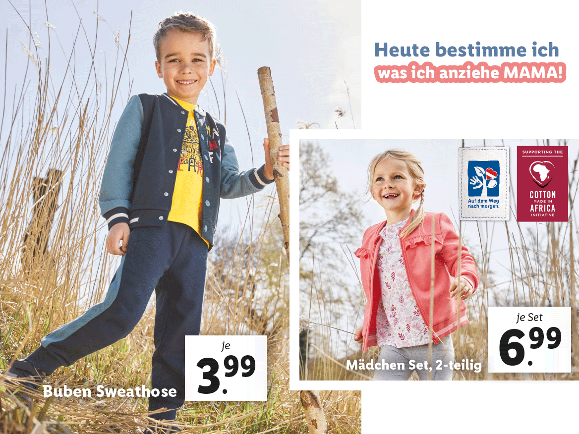 Kindermode, die alles mitmacht