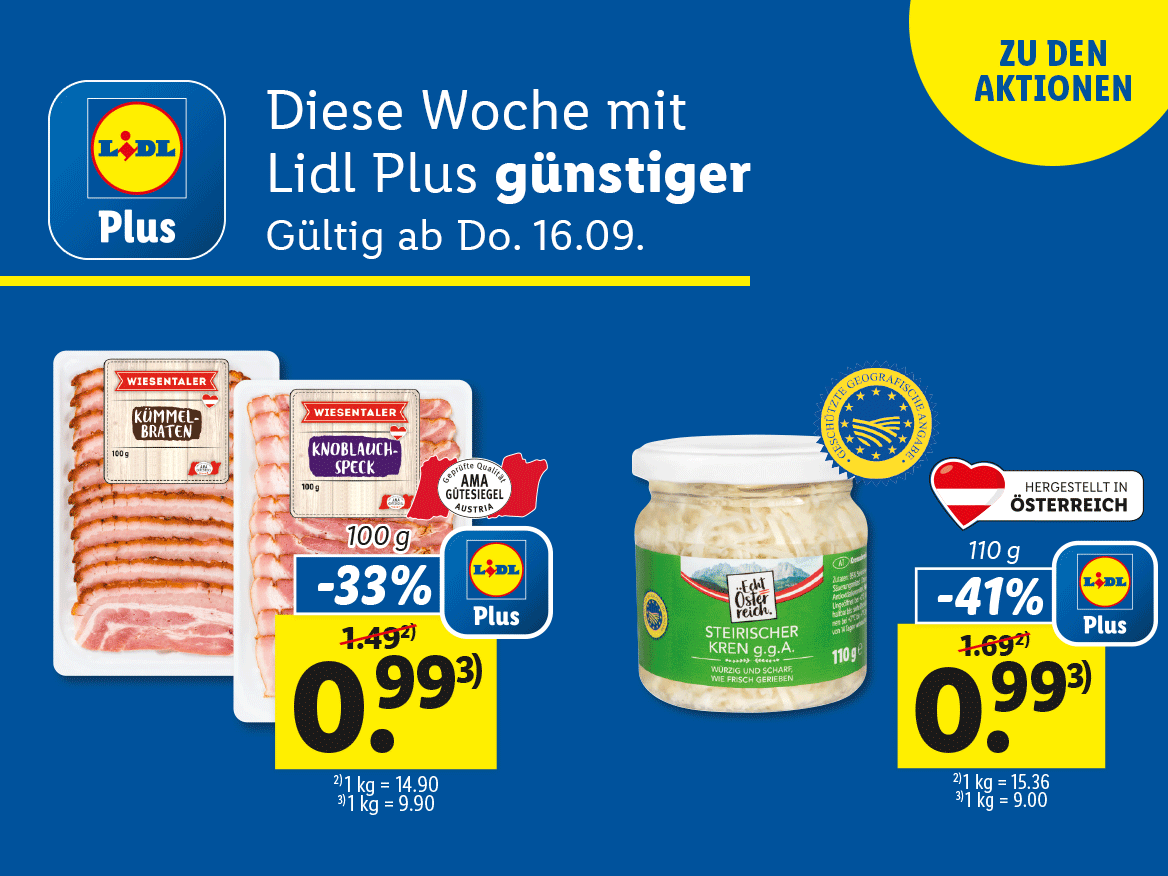Mit Lidl Plus günstiger