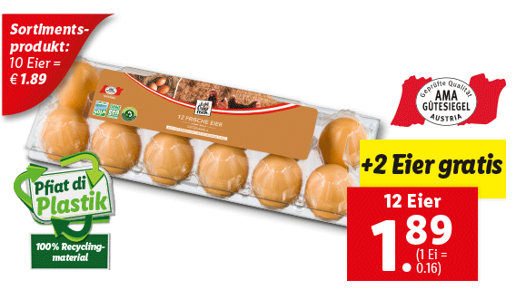 Frische österreichische Eier aus Bodenhaltung