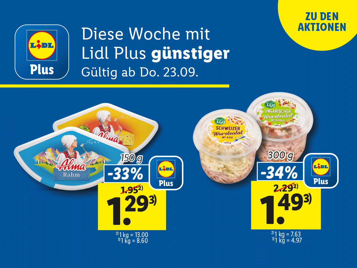 Diese Woche mit Lidl Plus günstiger