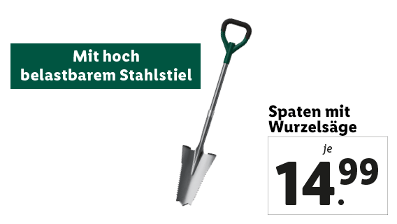 Spaten mit Wurzelsäge