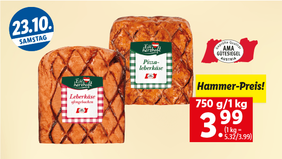 Leber- oder Pizzaleberkäse