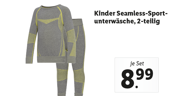 Kinder Seamless-Sportunterwäsche