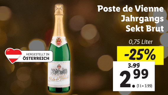 Poste de Vienne Jahrgangs Sekt Brut