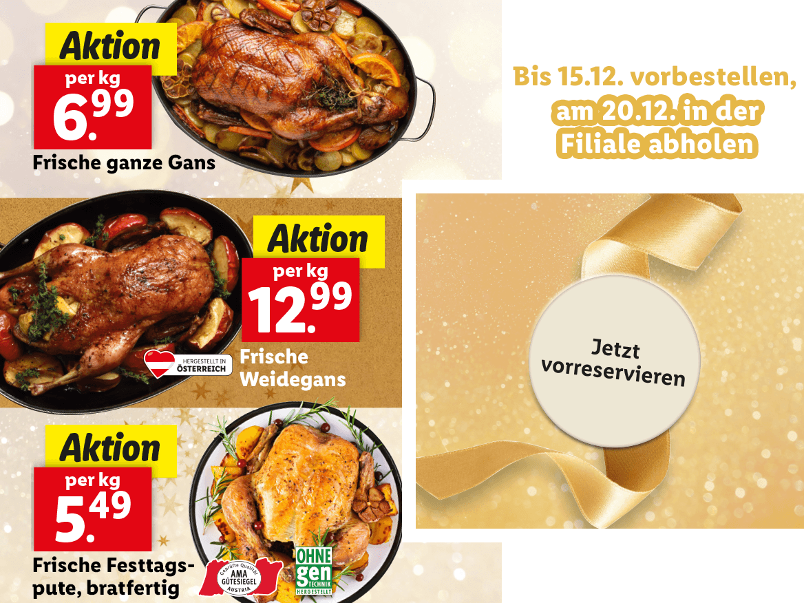 Weihnachtsgans reservieren