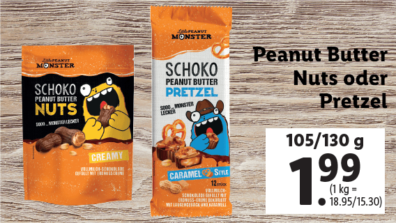 Peanut Butter Nuter oder Pretzel