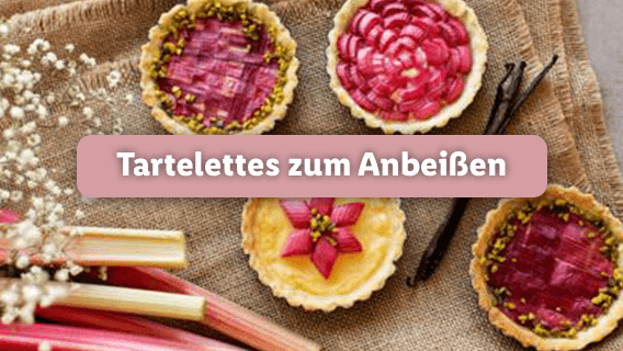 Feine Rhabarber-Tartelettes mit Pistazien