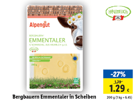 Bergbauern Emmentaler in Scheiben