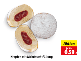 Krapfen mit Mehrfruchtfüllung
