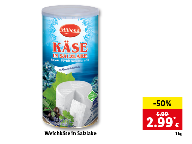  Weichkäse in Salzlake 