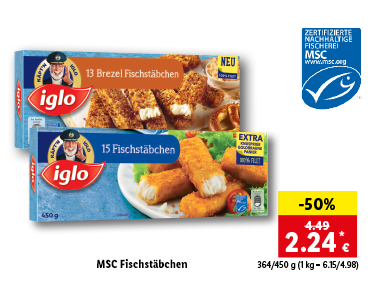  Iglo MSC Fischstäbchen 