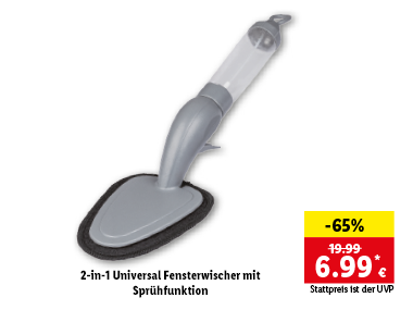 2-in-1 Universal Fensterwischer mit Sprühfunktion