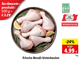Frische Hendl-Unterkeulen
