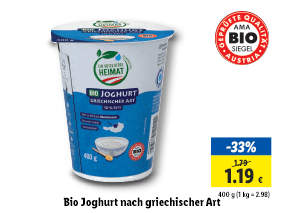 Bio Joghurt nach griechischer Art