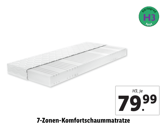  7-Zonen-Komfortschaummatratze, H3 
