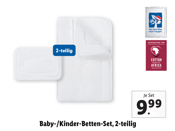  Baby-/Kinder-Betten-Set, 2-teilig 
