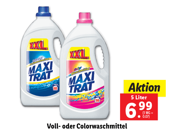 Voll- oder Colorwaschmittel 