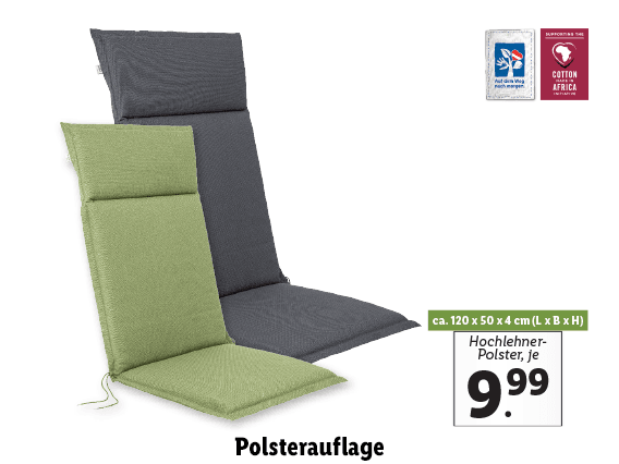  Polsterauflage, Hochlehner-Polster 
