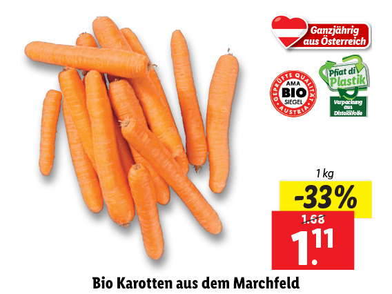  Bio Karotten aus dem Marchfeld 