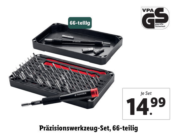  Präzisionswerkzeug-Set, 66-teilig 