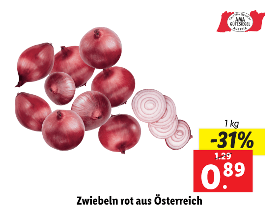 Zwiebeln rot aus Österreich