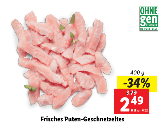 Frisches Puten-Geschnetzeltes