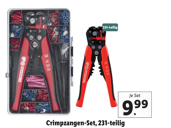 Crimpzangen-Set, 231-teilig 