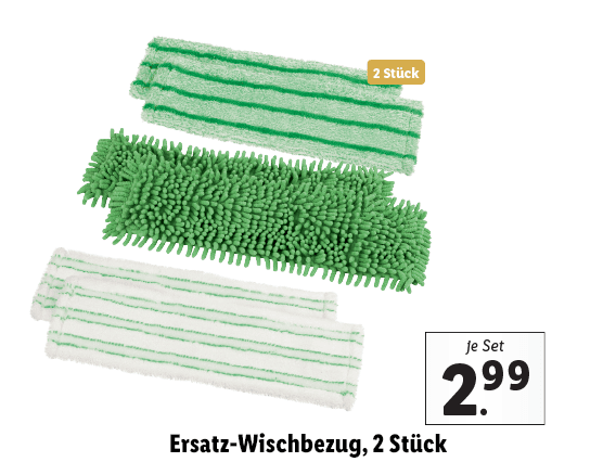 Ersatz-Wischbezug, 2 Stück