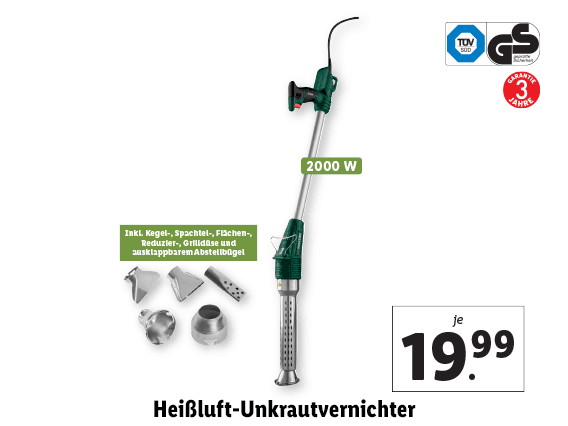 Heißluft-Unkrautvernichter 