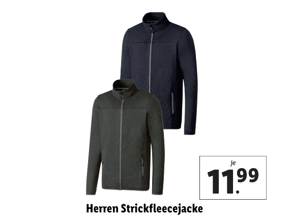 Herren Strickfleecejacke