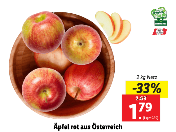Äpfel rot aus Österreich 