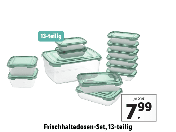 Frischhaltedosen-Set, 13-teilig 