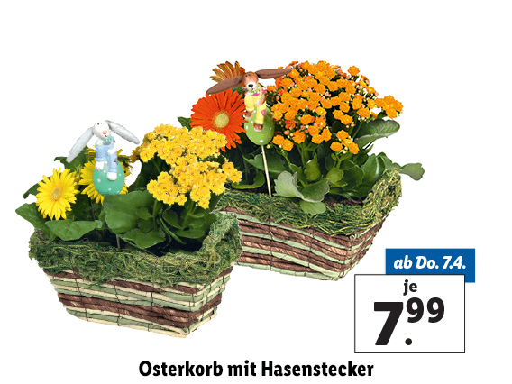 Osterkorb mit Hasenstecker 