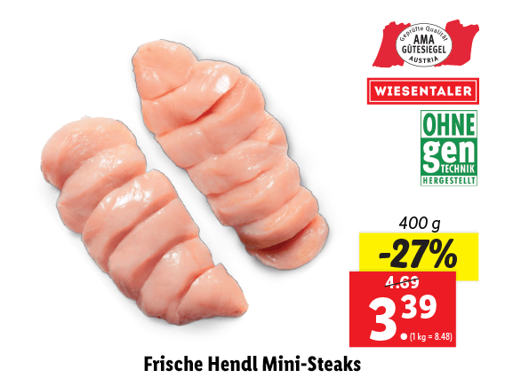 Frische Hendl Mini-Steaks 