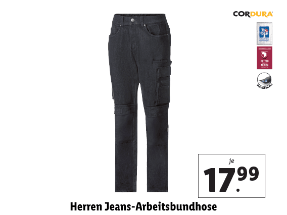 Herren Jeans-Arbeitsbundhose