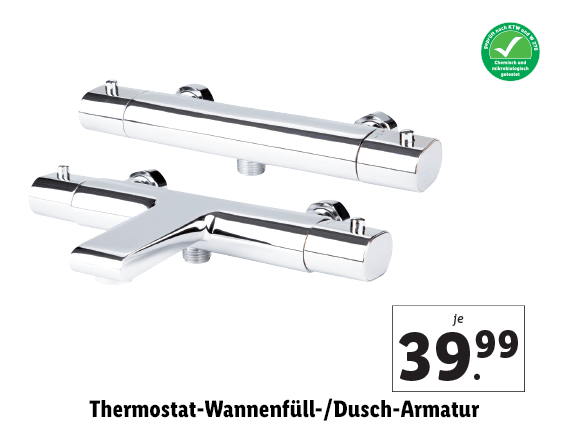 Thermostat-Wannenfüll-/ Dusch-Armatur 