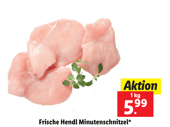 Frische Hendl Minutenschnitzel 