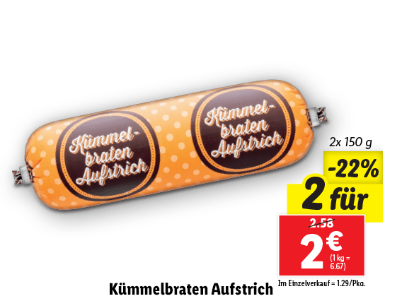 Kümmelbraten Aufstrich 