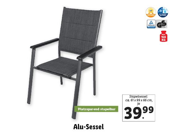 Alu-Sessel, Stapelsessel 