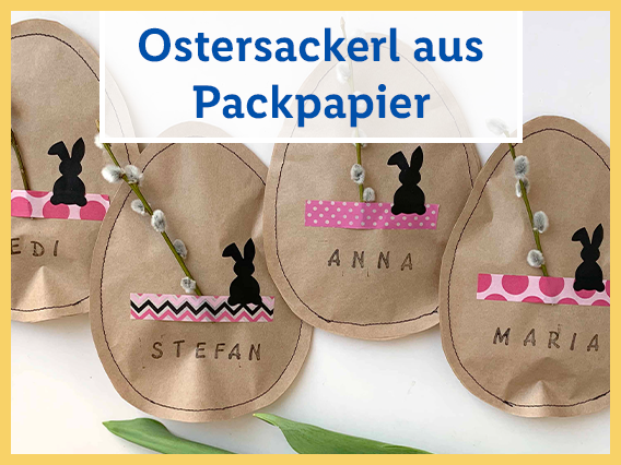 Ostersackerl aus Packpapier