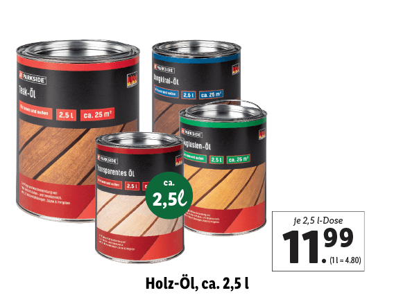 Holz-Öl, ca. 2,5 l 
