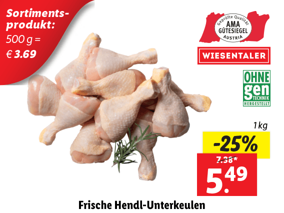 Frische Hendl-Unterkeulen 