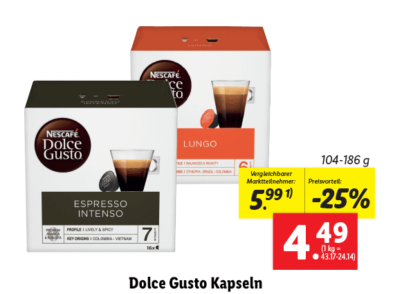 Nescafé Dolce Gusto Kapseln 