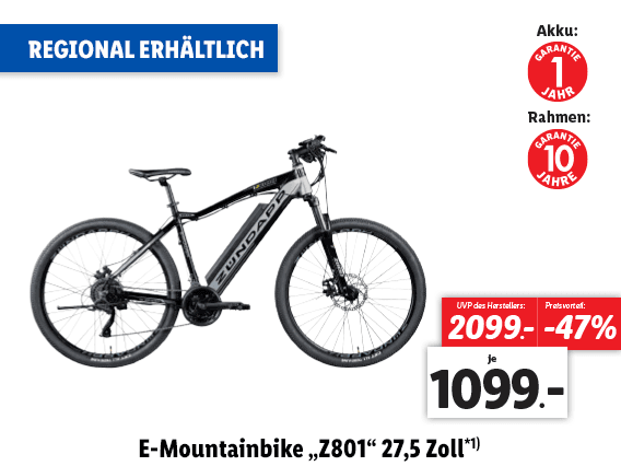 Zündapp E-Mountainbike „Z801“ 27,5 Zoll