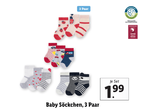 Baby Söckchen, 3 Paar 