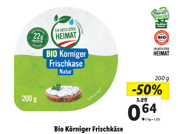 Bio Körniger Frischkäse 